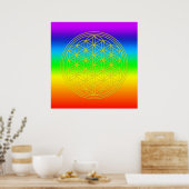 Blume des Lebens chakra 2 ポスター (キッチン)