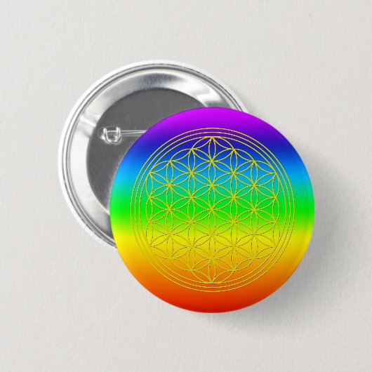 Blume des Lebens chakra 2 缶バッジ (正面&裏面)