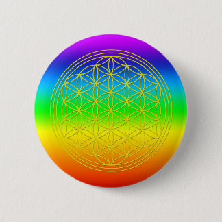 Blume des Lebens chakra 2 缶バッジ