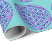 Blume des Lebens / Flower Of Life | pink blue ラッピングペーパー (ロールコーナー)