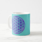 Blume des Lebens / Flower Of Life | pink blue 2x コーヒーマグカップ (正面左)