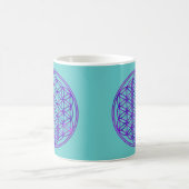 Blume des Lebens / Flower Of Life | pink blue 2x コーヒーマグカップ (中央)