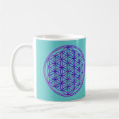 Blume des Lebens / Flower Of Life | pink blue 2x コーヒーマグカップ (左)