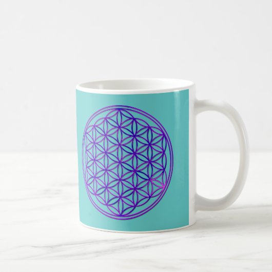 Blume des Lebens / Flower Of Life | pink blue 2x コーヒーマグカップ (右)