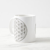 Blume des Lebens / Flower Of Life | silver 2x コーヒーマグカップ (正面左)