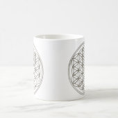 Blume des Lebens / Flower Of Life | silver 2x コーヒーマグカップ (中央)