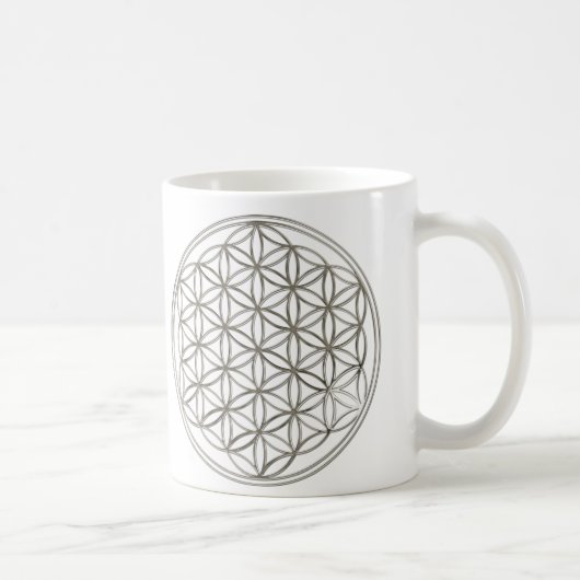 Blume des Lebens / Flower Of Life | silver 2x コーヒーマグカップ (右)