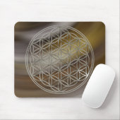Blume des Lebens / Flower Of Life | silver brown マウスパッド (マウス)