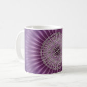Blume des Lebens / Flower Of Life | silver radial コーヒーマグカップ (正面左)