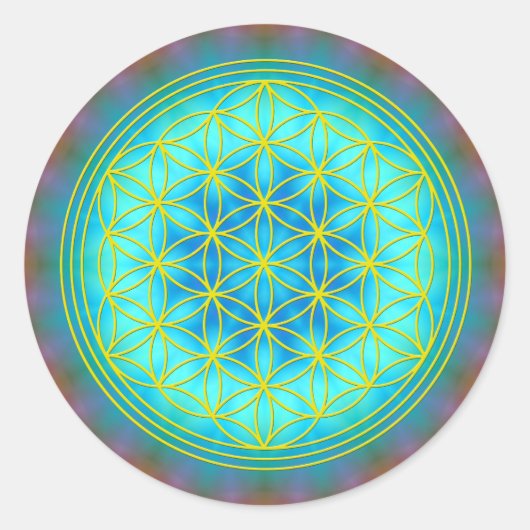 Blume des Lebens Motiv 11 ラウンドシール (正面)
