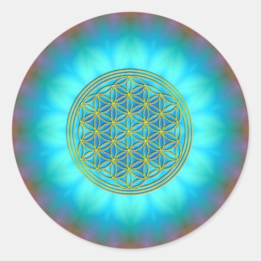 Blume des Lebens Motiv 11 ラウンドシール (正面)