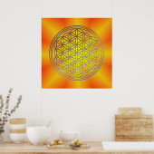 Blume des Lebens Motiv 5 ポスター (キッチン)