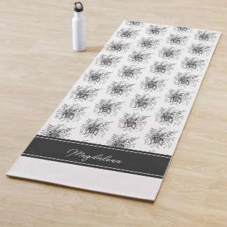 Blume Tangle Art, gezeichnet -  ヨガマット