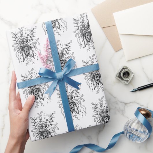 Blume Tangle Art, gezeichnet -  ラッピングペーパー (ギフト)