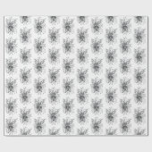Blume Tangle Art, gezeichnet -  ラッピングペーパー (フラット)