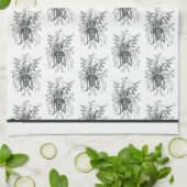 Blume Zen Art, handgezeichnet abstract -   キッチンタオル (折り畳み)