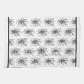 Blume Zen Art, handgezeichnet abstract -   キッチンタオル (横)