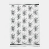 Blume Zen Art, handgezeichnet abstract -   キッチンタオル (縦)