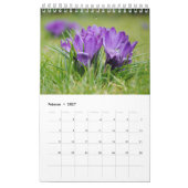 Blumen als kalender カレンダー (2月 2027)