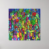 Blumen-Baum im Häusermeer. キャンバスプリント (正面)