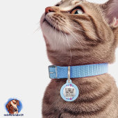 Blumen blau lila | hellblau Haustiermarke ペット　ネームタグ