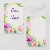 Blumen Halbkranz Aquarellzeichnung 名刺 (正面/裏面)