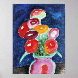 Blumen in Einer Vase, painting by Alexi Jawlensky ポスター