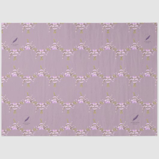 Blumen mauve Mel Mae Schmidt Stationery 薄葉紙 (正面)