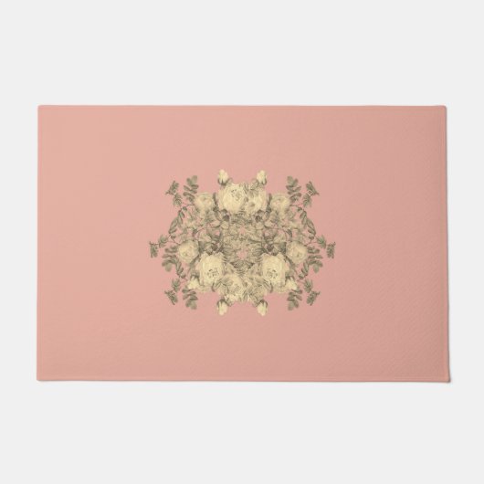 Blumenbukett roses – flower bouquet Blumenstrauß ドアマット (正面)