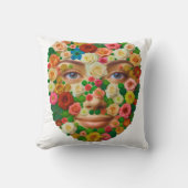 Blumengesicht (Form auch für WC-Deckel geeignet) クッション (正面)