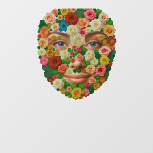 Blumengesicht (Form für WC-Deckel zum aufkleben!) ウィンドウサイン (シート)