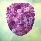 Blumengesicht Lila (auch WC-Deckel zum aufkleben) ウィンドウサイン (シート3)