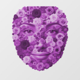 Blumengesicht Lila (auch WC-Deckel zum aufkleben)  ウィンドウサイン