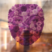 Blumengesicht Lila (auch WC-Deckel zum aufkleben) ウィンドウサイン (シート2)