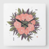 Blumenkranz der Harmonie スクエア壁時計 (正面)