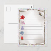 Blumenmerkblatt postkarte ポストカード (正面/裏面)