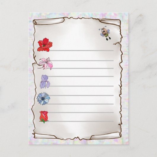 Blumenmerkblatt postkarte ポストカード (正面)