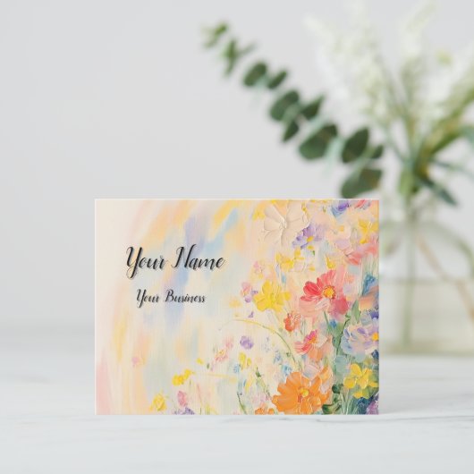 Blumenmotiv in Ölfarben ポストカード (スタンド正面)