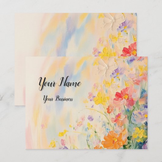 Blumenmotiv in Ölfarben ポストカード (正面/裏面)