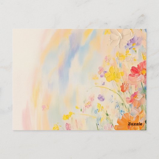 Blumenmotiv in Ölfarben ポストカード (裏面)