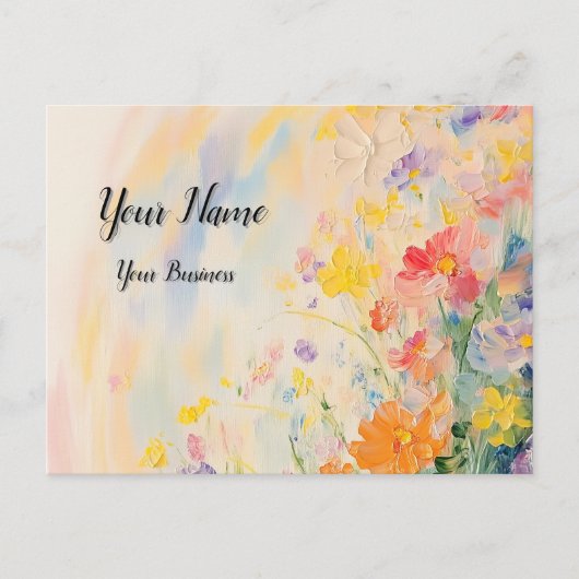 Blumenmotiv in Ölfarben ポストカード (正面)