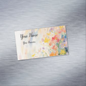 Blumenmotiv in Ölfarben マグネット名刺 (インサイチュ)