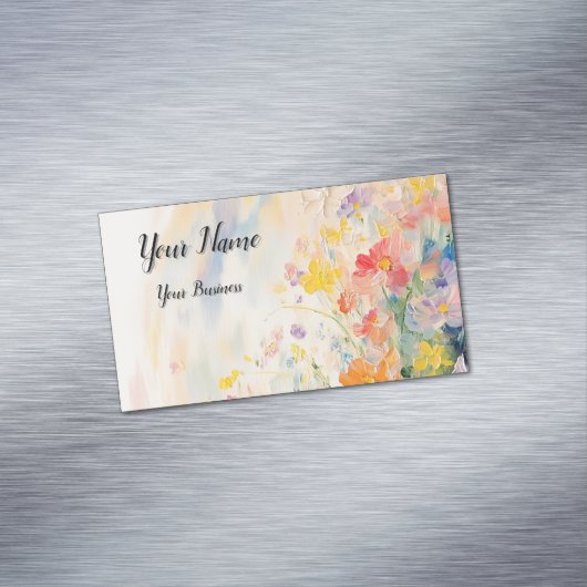 Blumenmotiv in Ölfarben マグネット名刺 (インサイチュ)