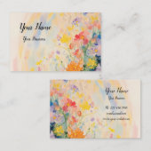 Blumenmotiv in Ölfarben 名刺 (正面/裏面)