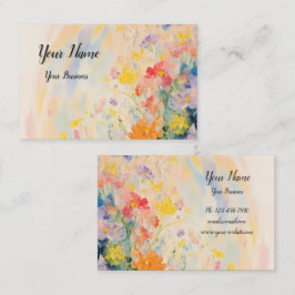 Blumenmotiv in Ölfarben 名刺