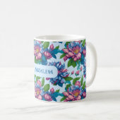 Blumenmuster: Dahlienzauber -  コーヒーマグカップ (正面右)