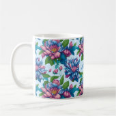 Blumenmuster: Dahlienzauber -  コーヒーマグカップ (左)