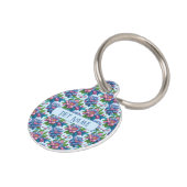 Blumenmuster: Dahlienzauber -  ペット　ネームタグ (側面)