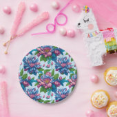 Blumenmuster: Dahlienzauber -  ペーパープレート (パーティー)