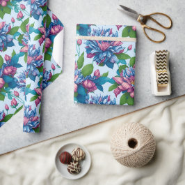 Blumenmuster: Dahlienzauber -  ラッピングペーパー